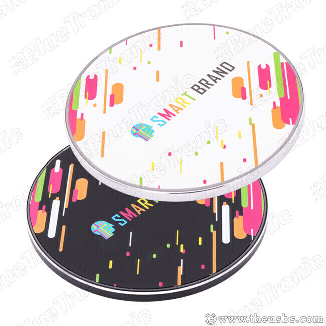 Wireless charger with Colorful logo custom