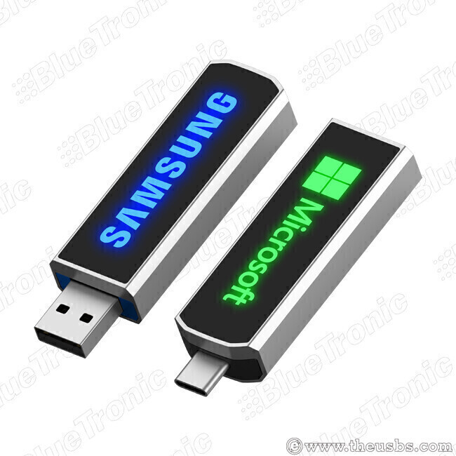 Metal slide Type-C LED USB drive