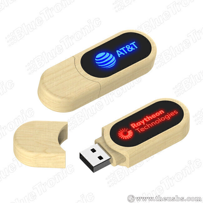 Ellipse Wood ECO LED USB drive